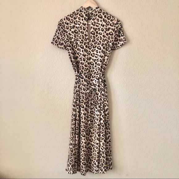 AVEC LES FILLES Leopard Mock Neck Dress - Picture 3 of 7